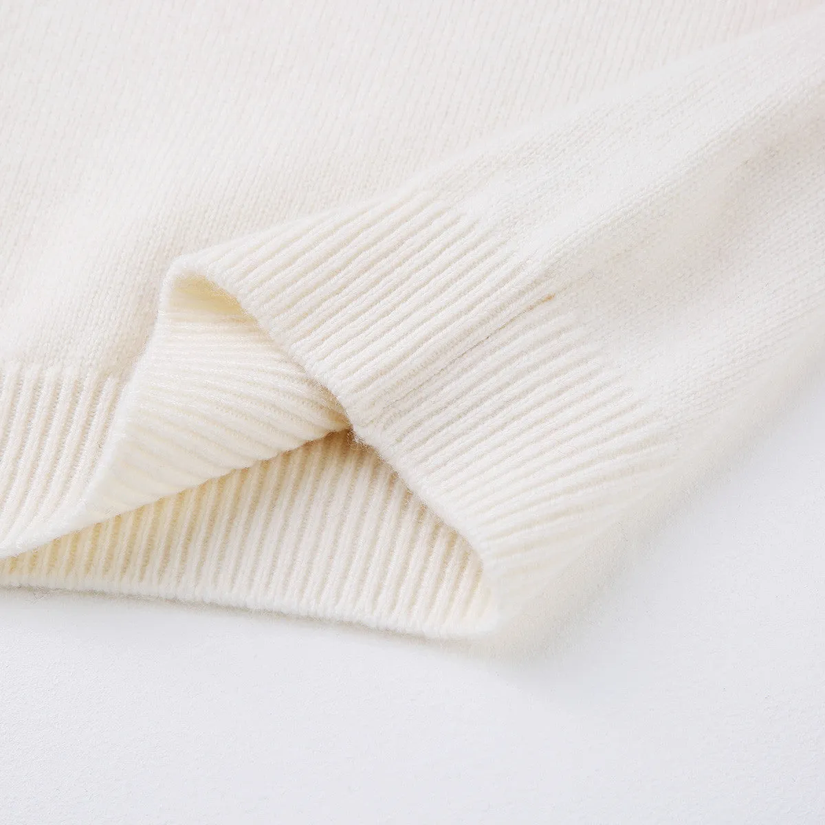 100% Wool Penguin Intarsia Round Neck Sweater
