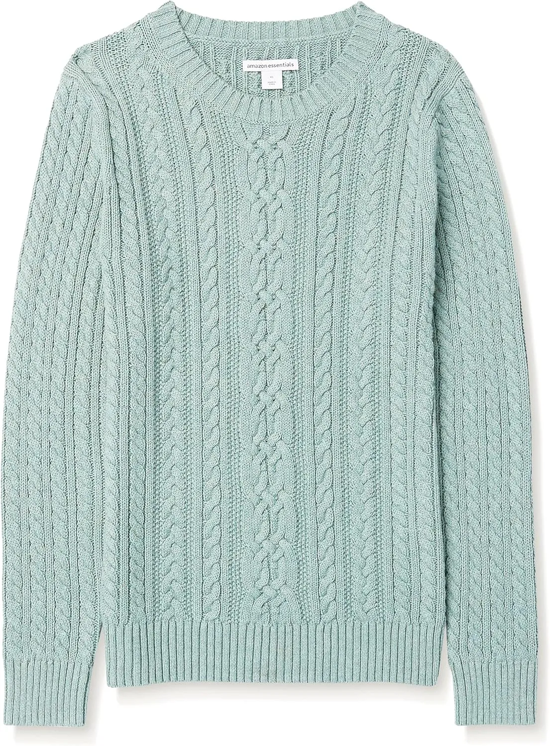 Amazon Essentials Women's Fisherman Cable Long-Sleeve Crewneck Sweater (Available in Plus Size)