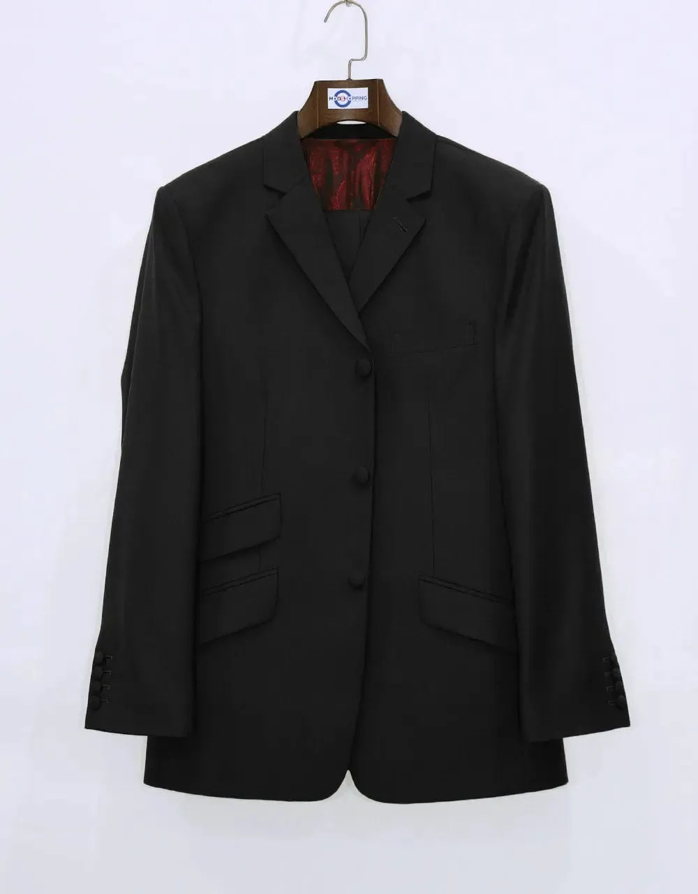 Black Blazer | Tailored 3 Button Black Mod Blazer For Men