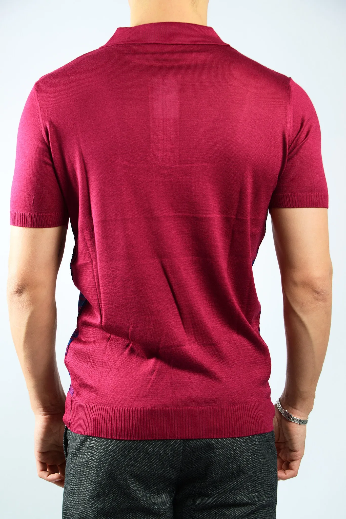 BUBBLE KNIT ZIP POLO