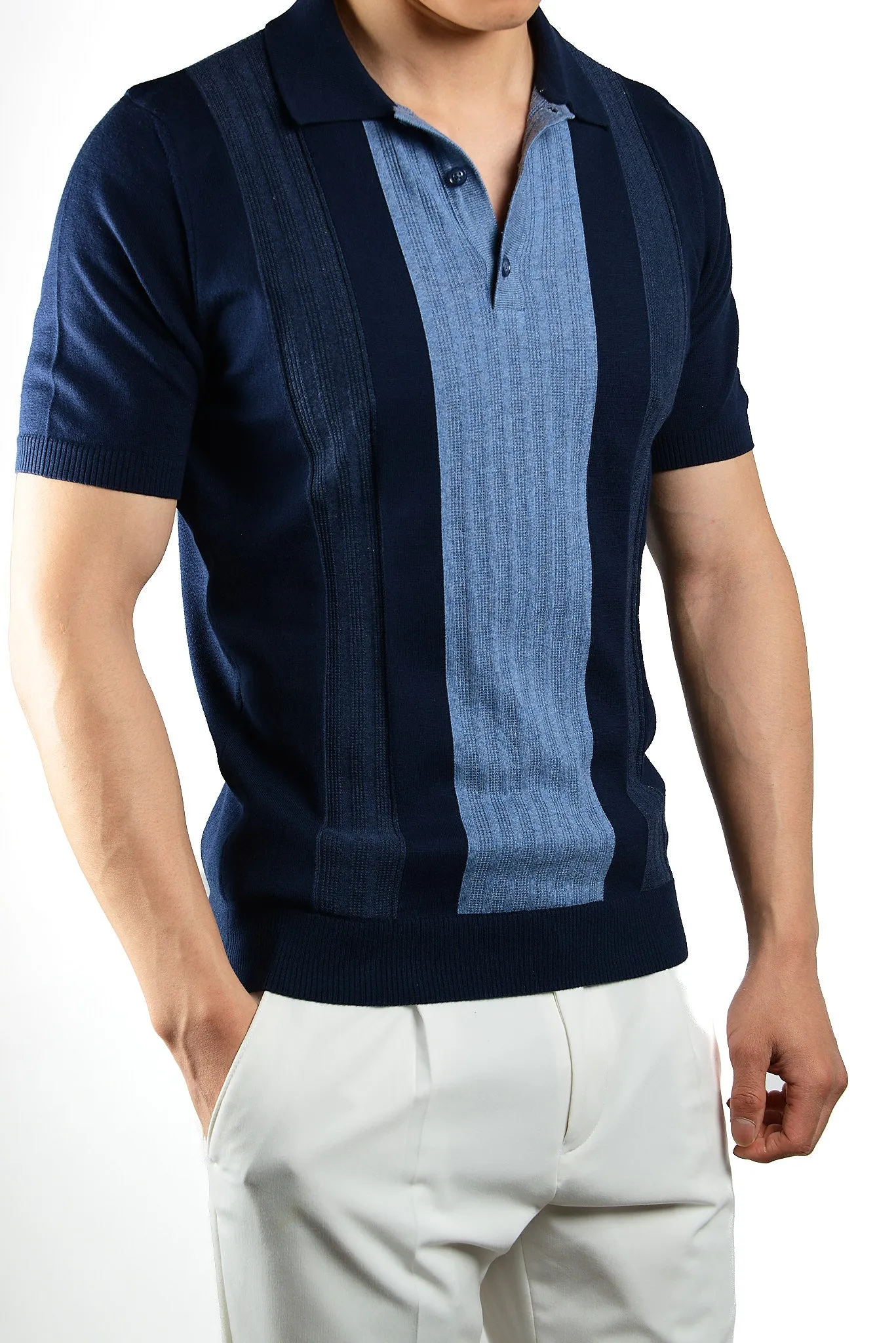 COLORBLOCK KNIT POLO