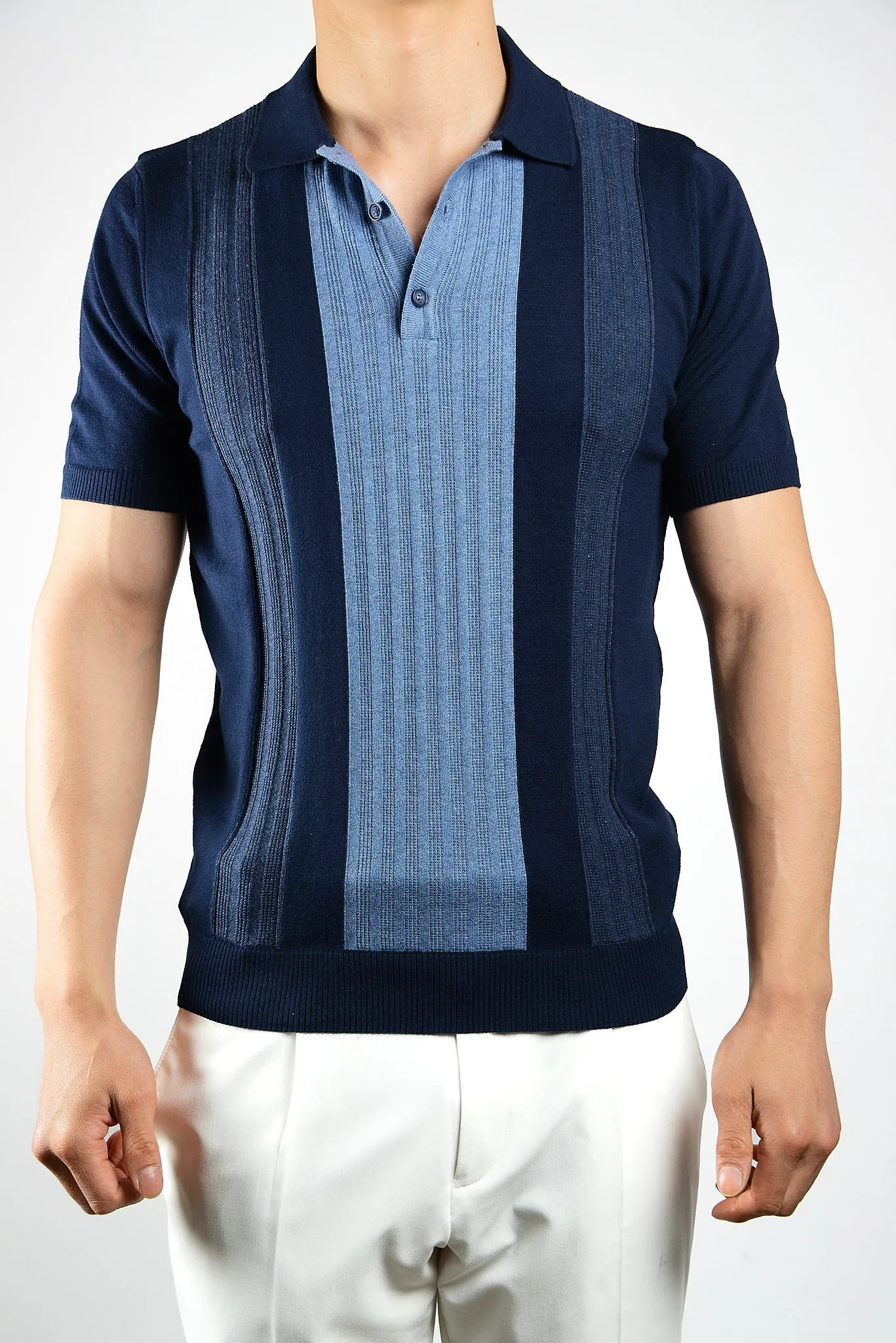 COLORBLOCK KNIT POLO