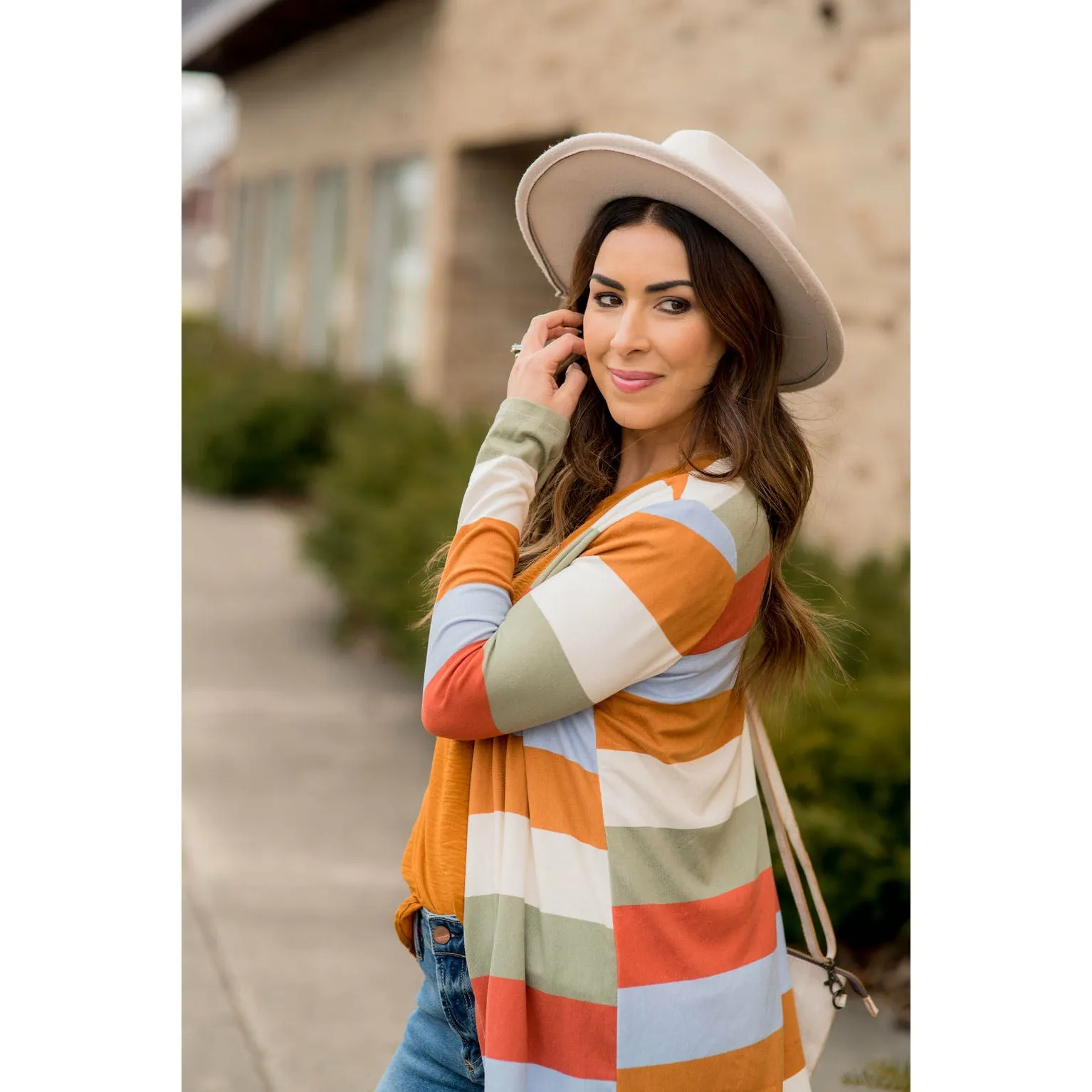 Colorful Stripe Cardigan