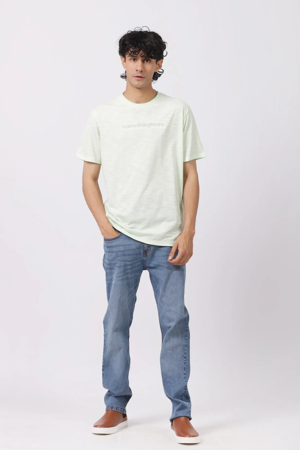 CREW NECK TEXTURED TEE