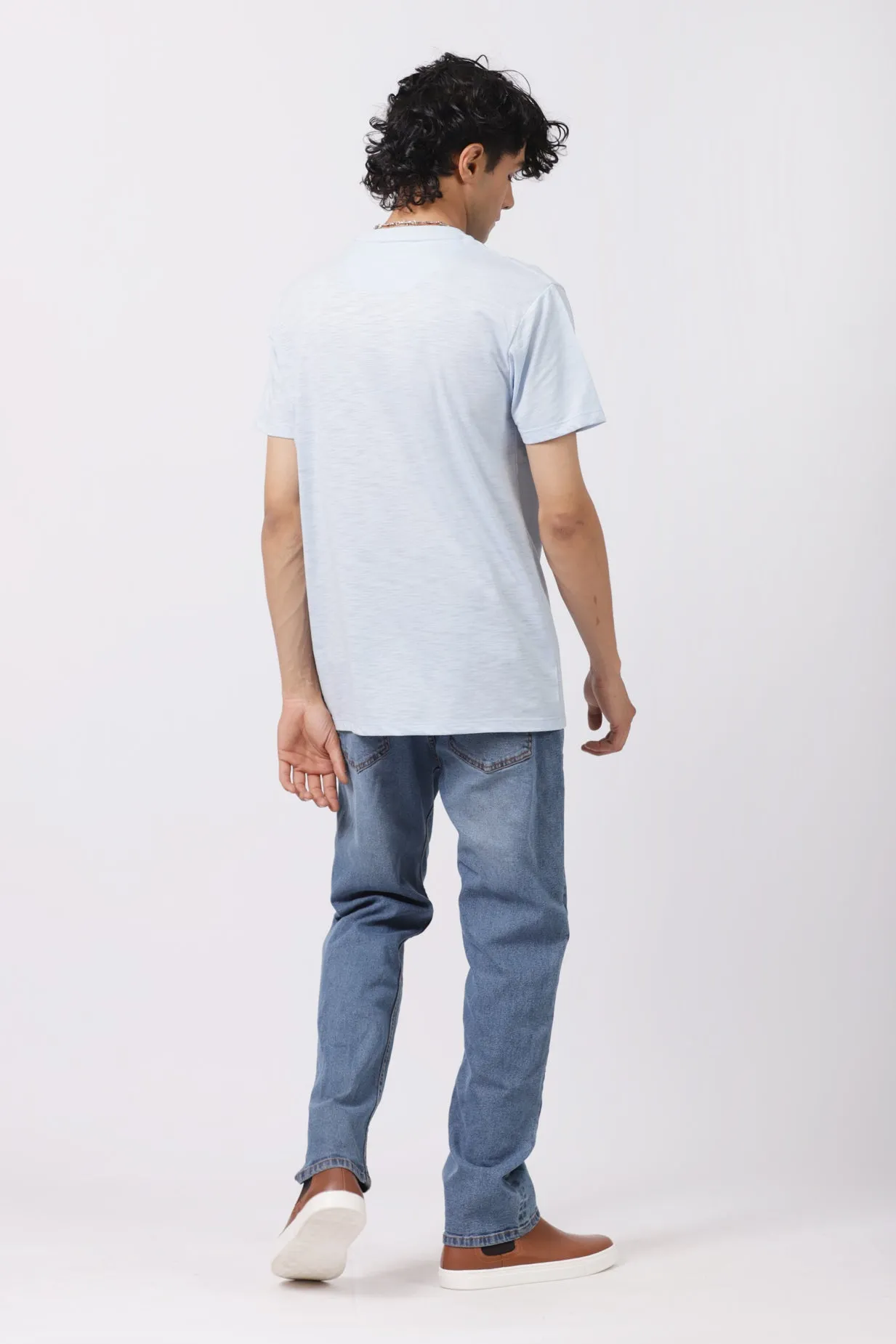 CREW NECK TEXTURED TEE