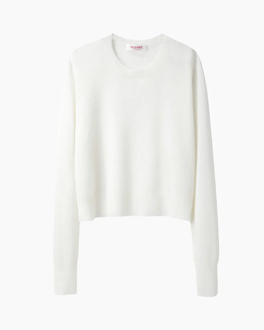 Cropped Merino Knit Pullover