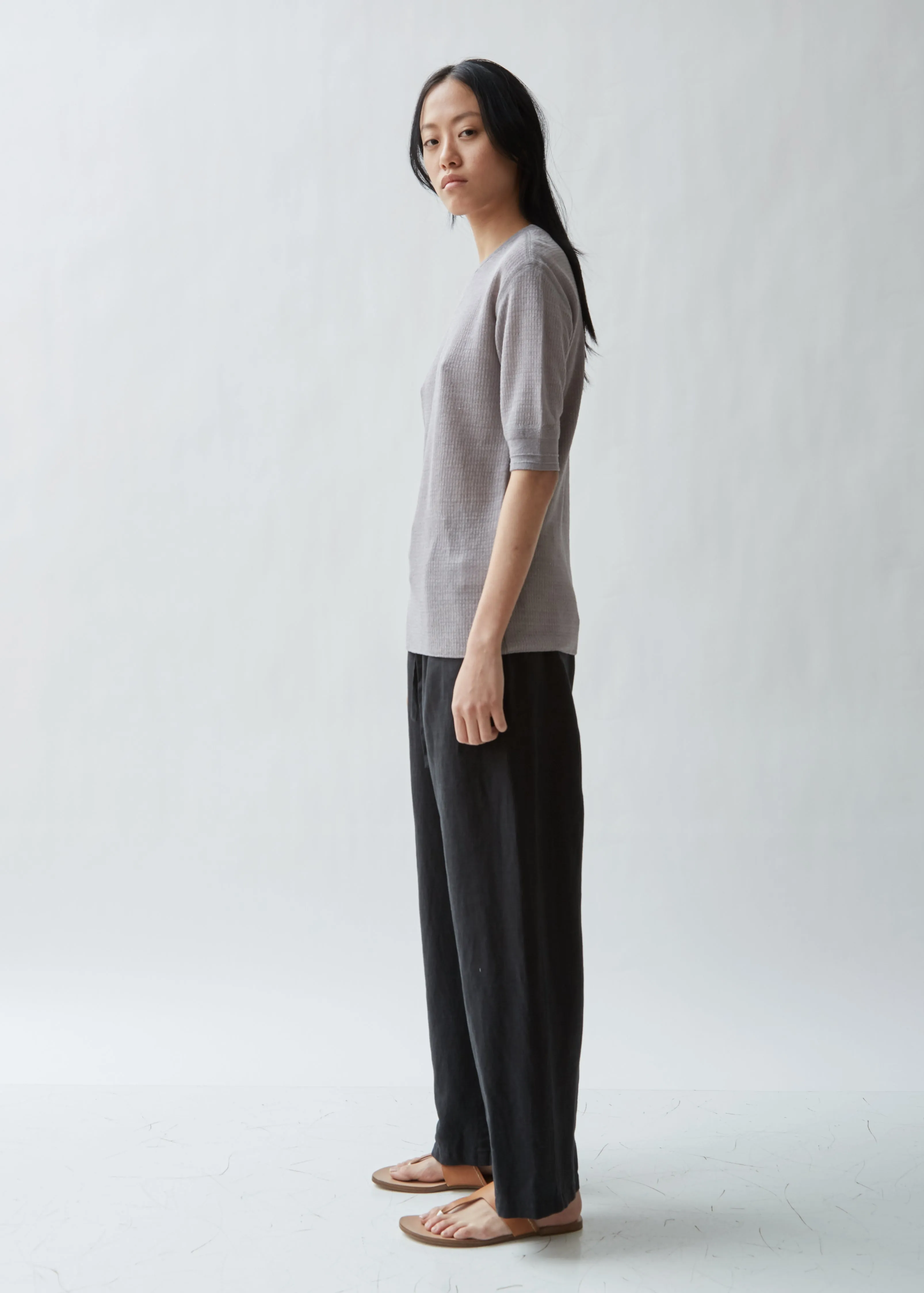 Drop Shoulder Short Sleeve Top