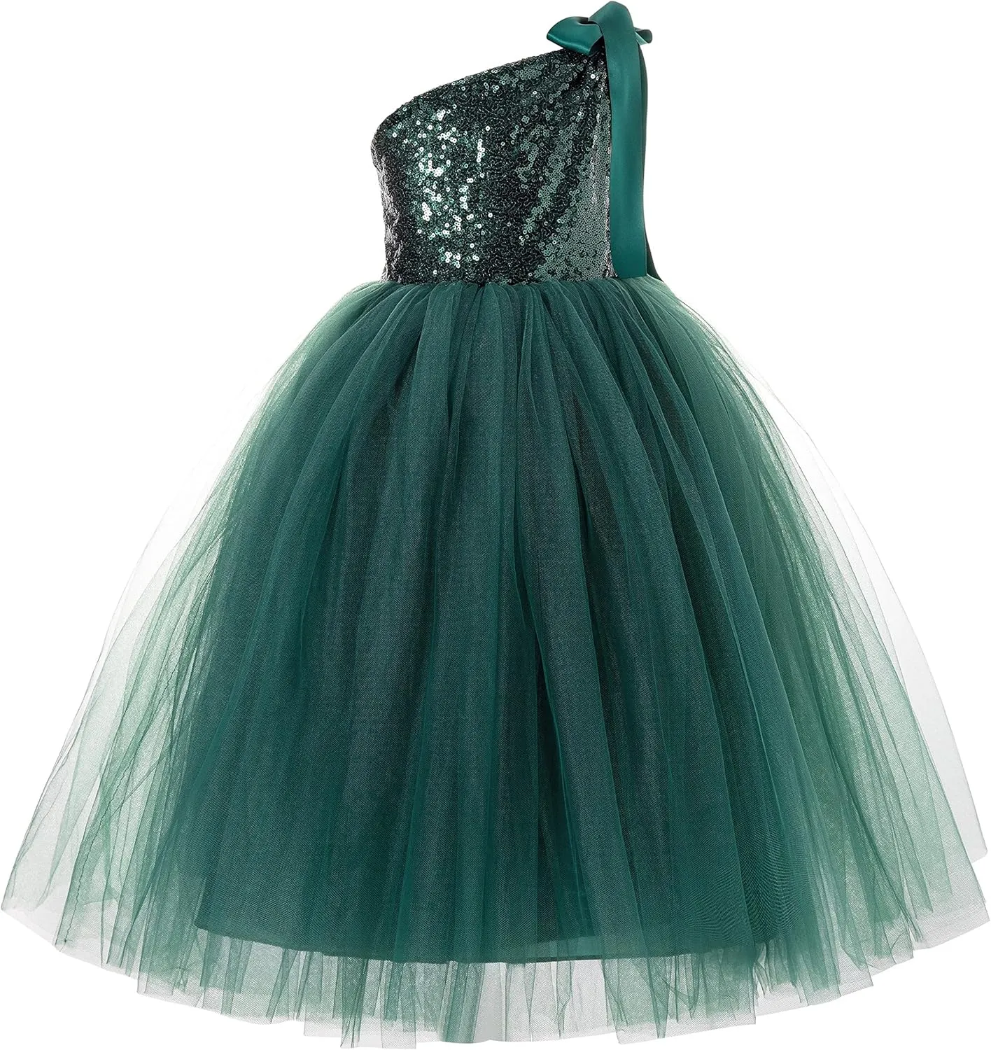 ekidsbridal One-Shoulder Sequin Tutu Flower Girl Dress Corset Dress Wedding Pageant Dresses Ball Gown Tutu Dresses
