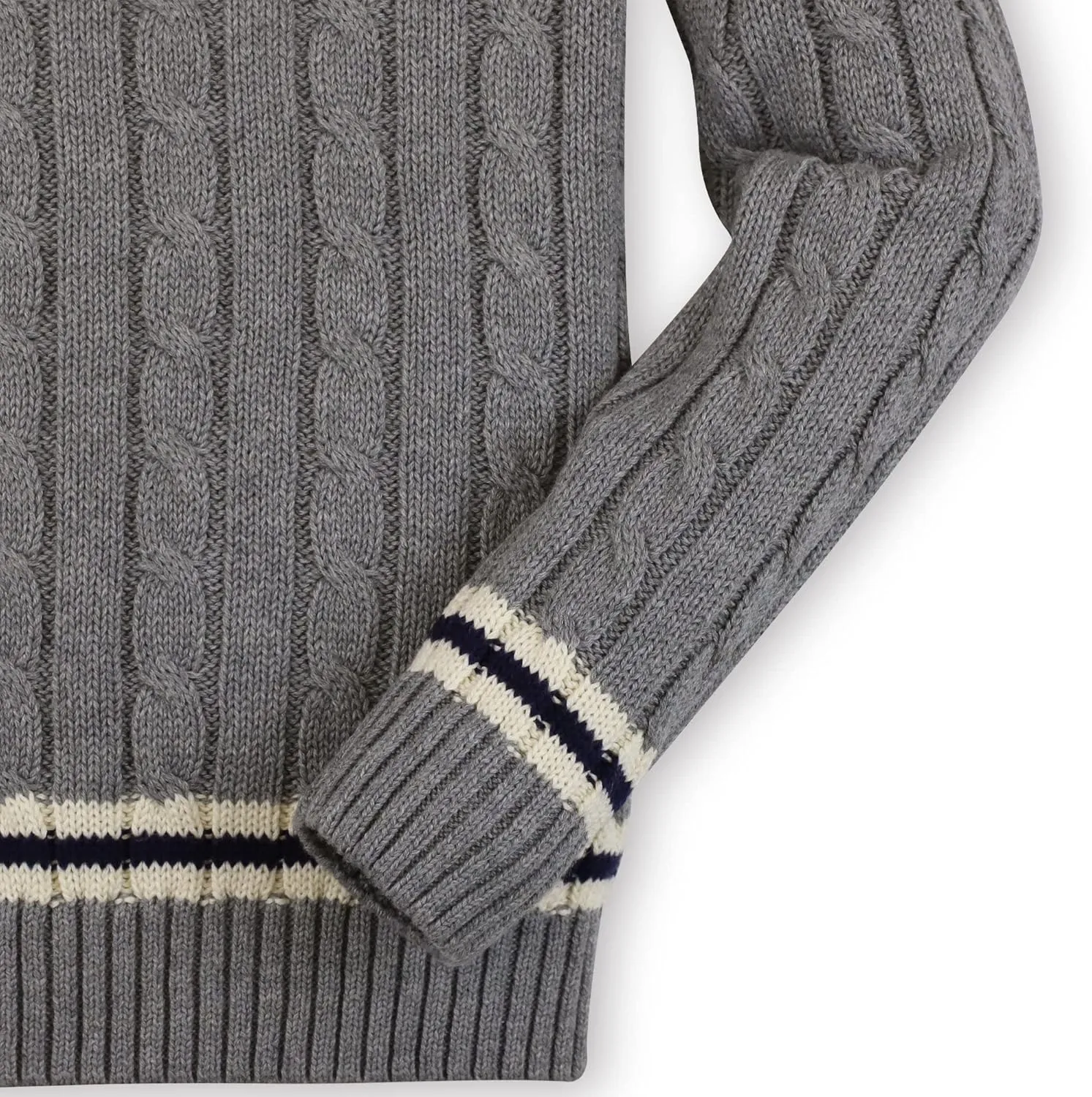 Hope & Henry Boys' Long Sleeve V-Neck Cricket Sweater