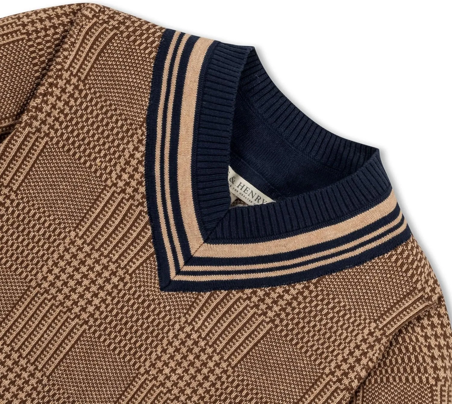 Hope & Henry Boys' Long Sleeve V-Neck Cricket Sweater