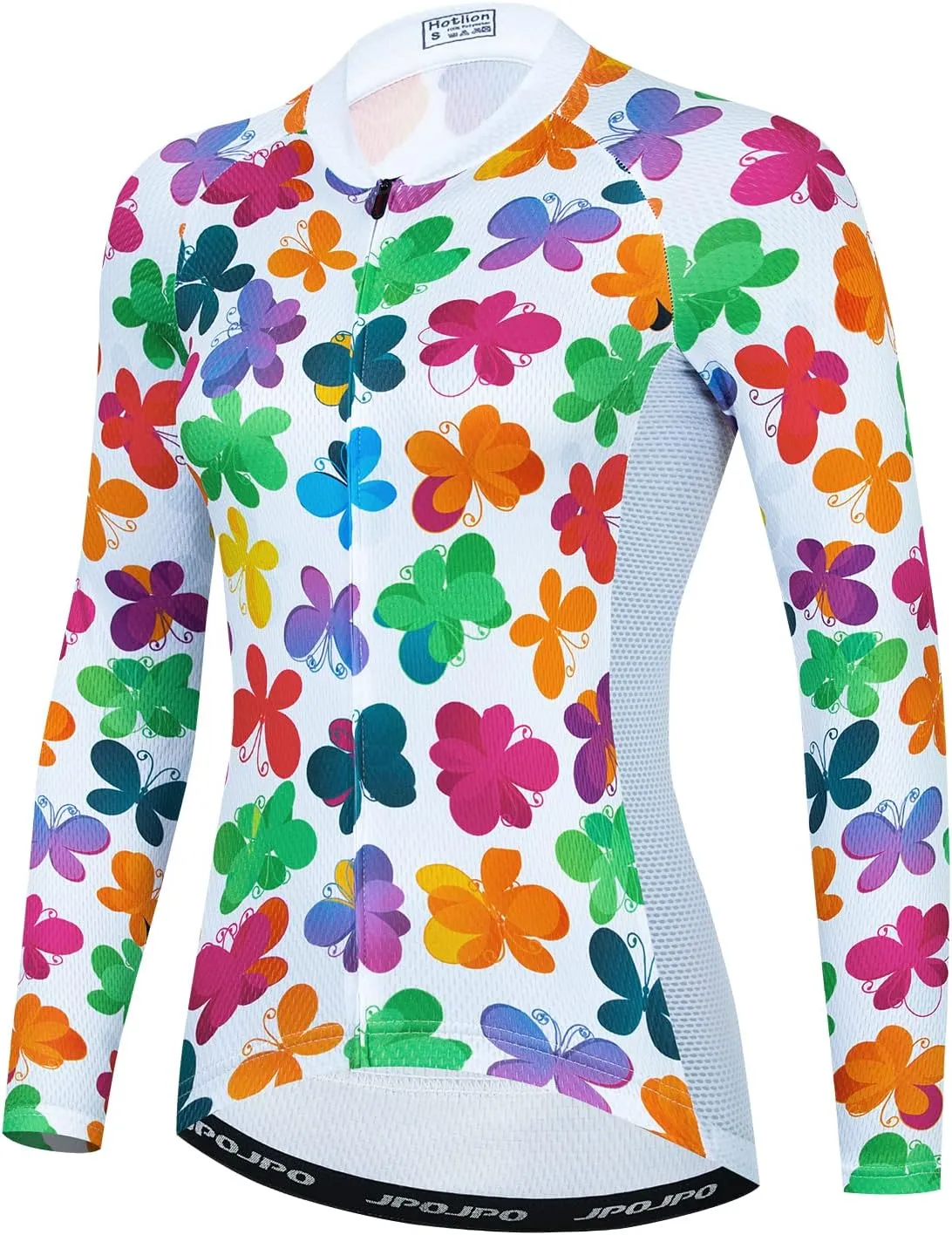 JPOJPO Cycling Jersey Women's Long Sleeve Tops Bike Shirts Bicycle Sport Jacket with 3-Pockets