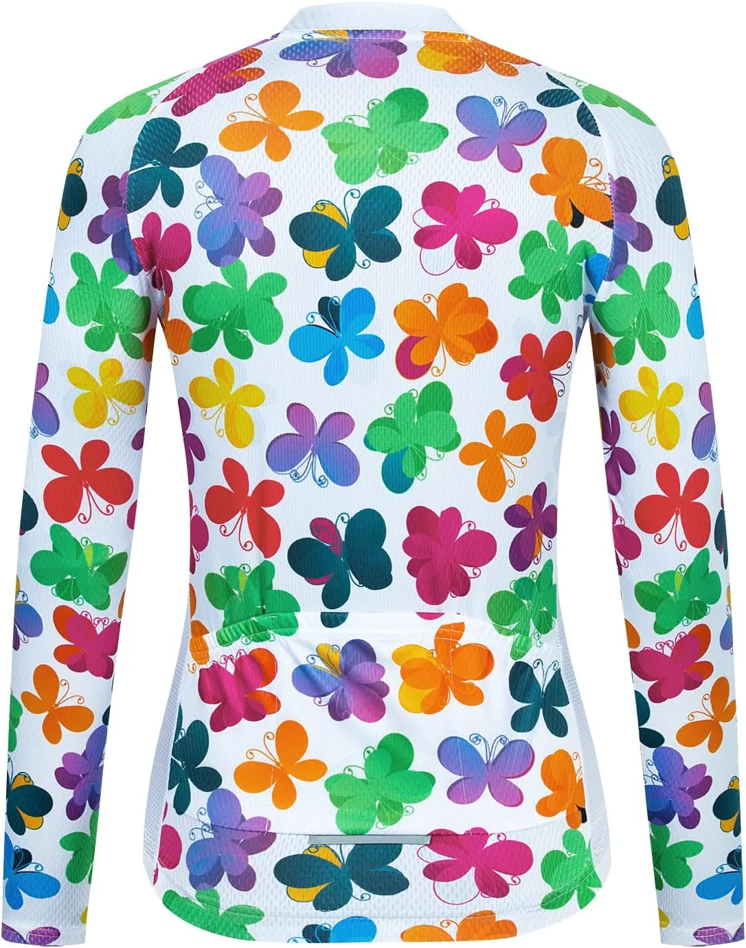 JPOJPO Cycling Jersey Women's Long Sleeve Tops Bike Shirts Bicycle Sport Jacket with 3-Pockets