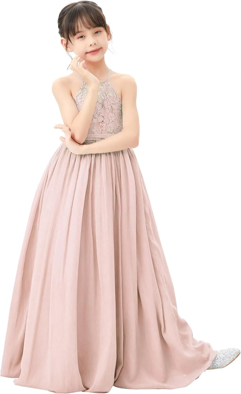 Lace Keyhole Back Flower Girl Dresses Wedding Reception Junior Pageants HLB
