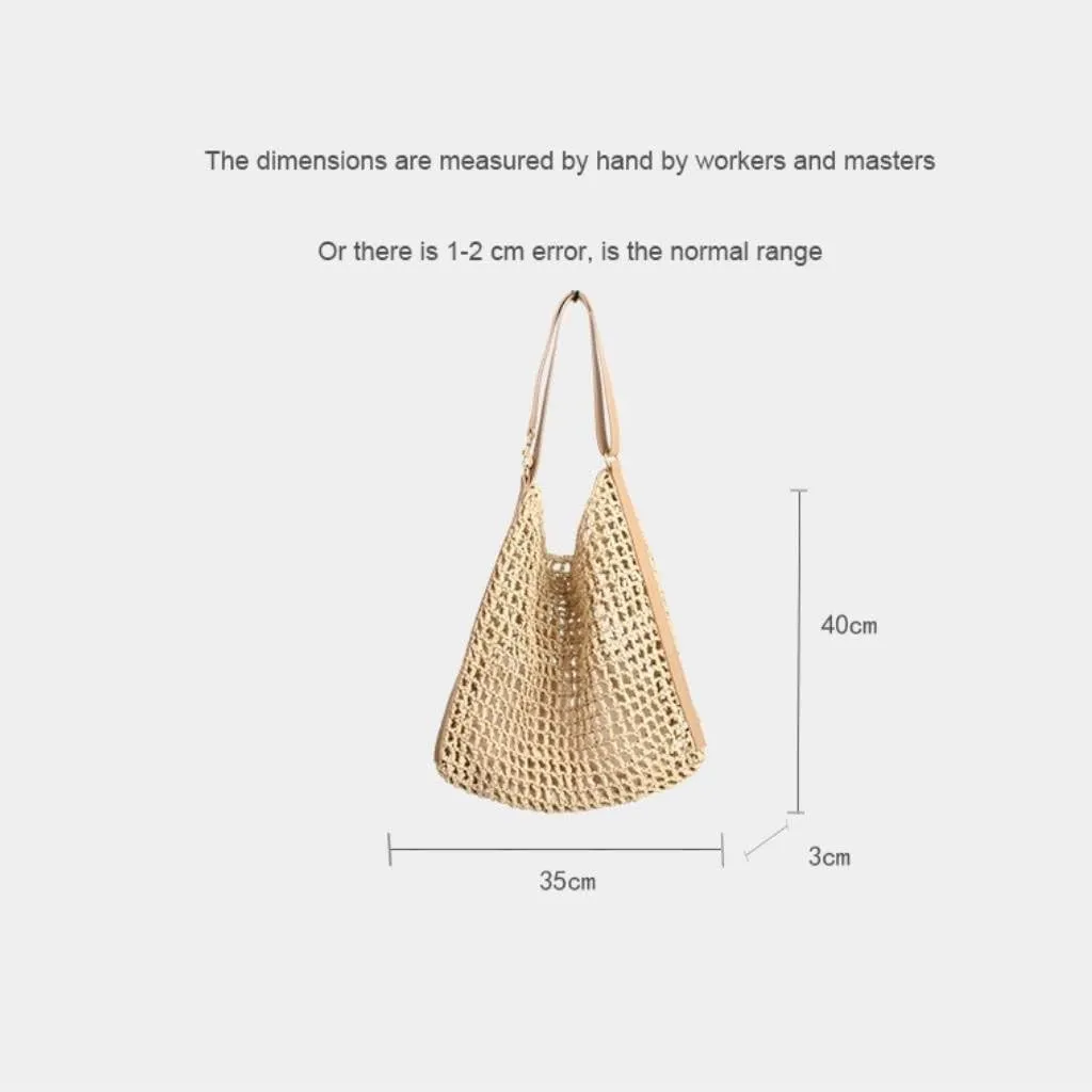 Large capacity Bag Simple and Stylish Straw Handbag: Deduce a Casual Style Ladies shoulder Bag