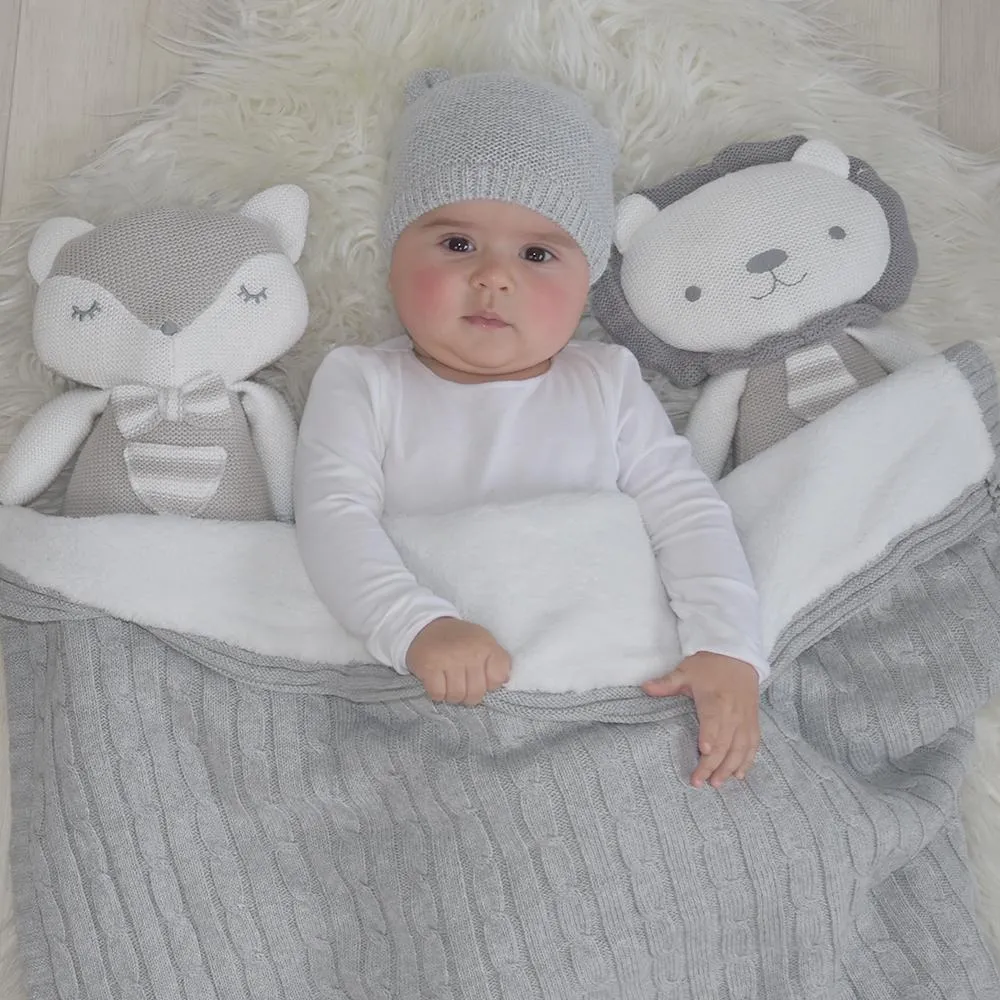 Living Textiles Knitted Soft Toy - Austin the Lion (Clearance)