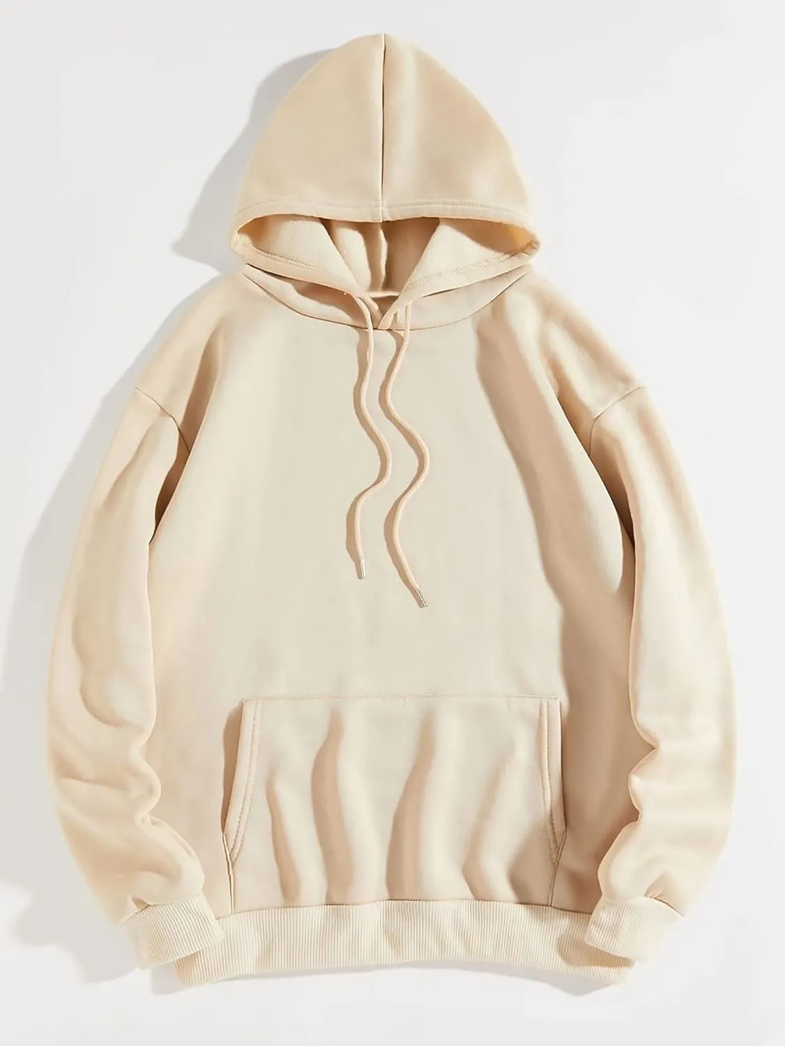 LOFAAC Women Oversized Fleece Letter Graphic Print Hoodie Sweatshirt Loose Fit Drawstring Pullover Top With Pocket