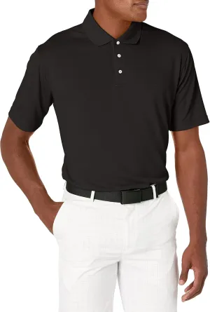 Men's Pebble Beach Golf Polo Shirt with Short Sleeve and Horizontal Textured Design