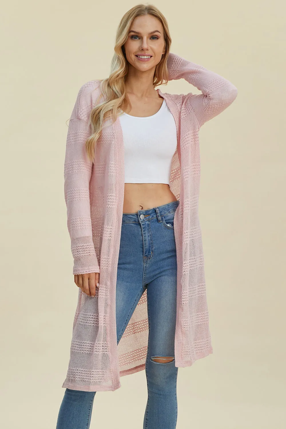 Open Front Longline Cardigan - 4 Colors