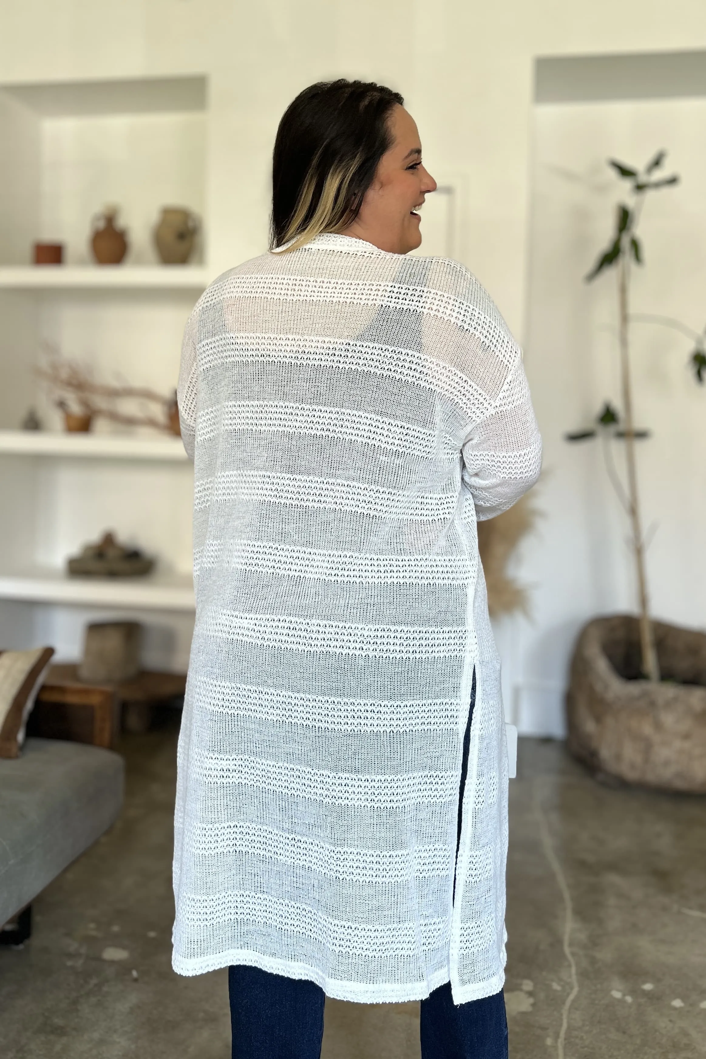 Open Front Longline Cardigan - 4 Colors