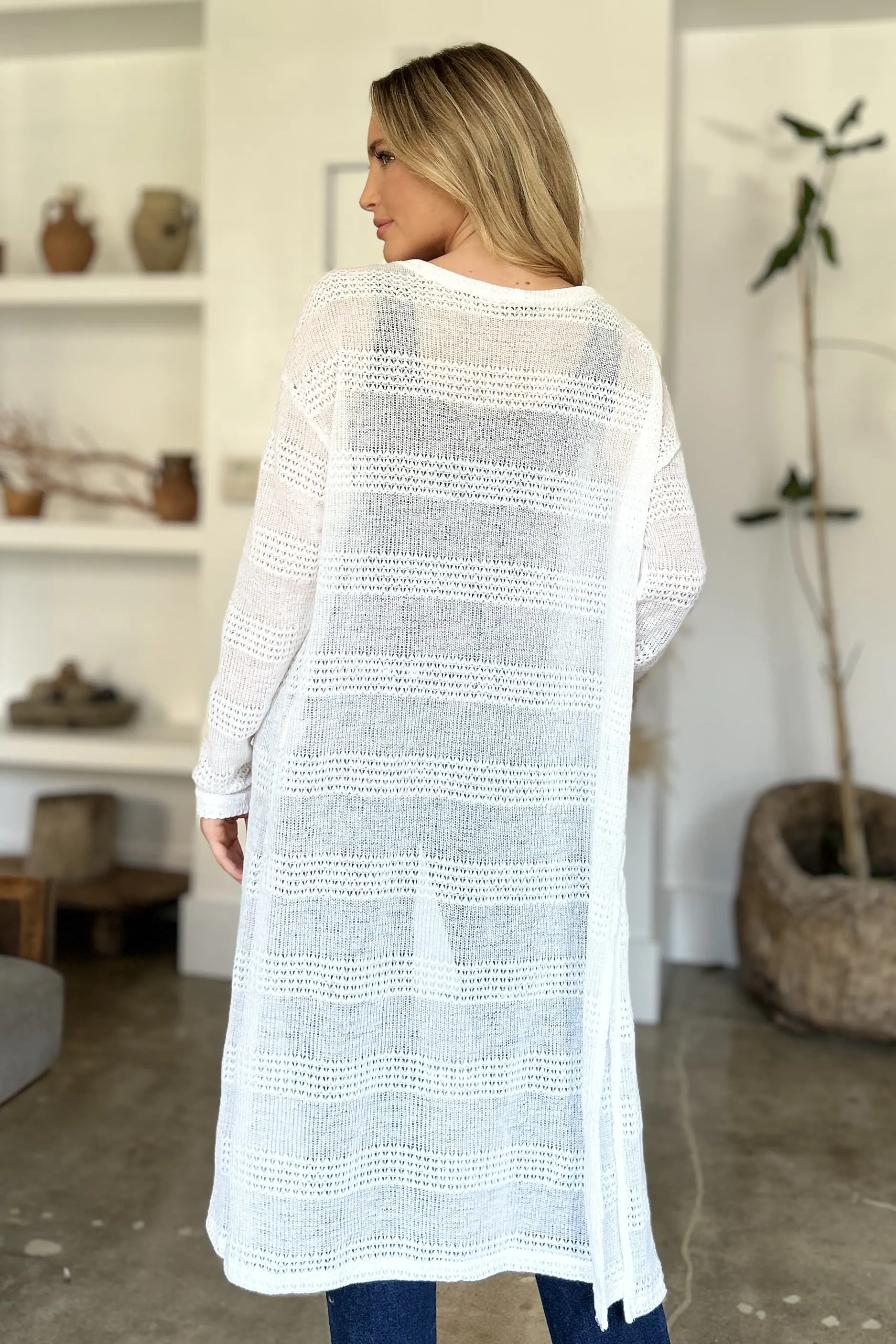 Open Front Longline Cardigan - 4 Colors