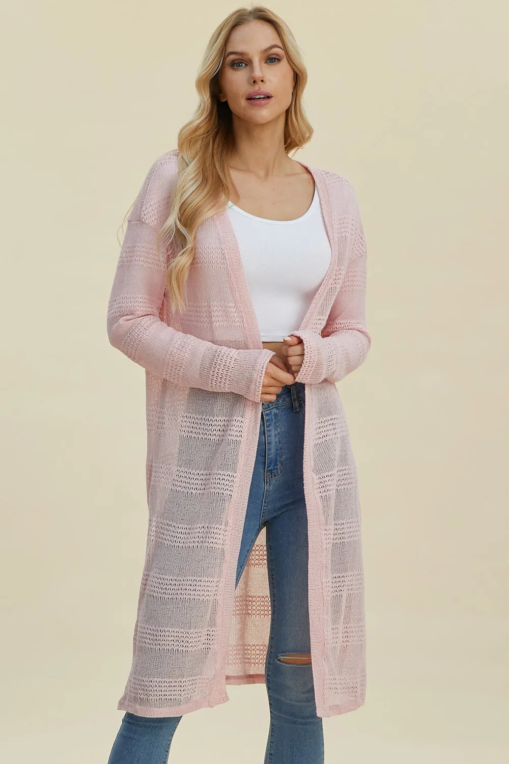 Open Front Longline Cardigan - 4 Colors