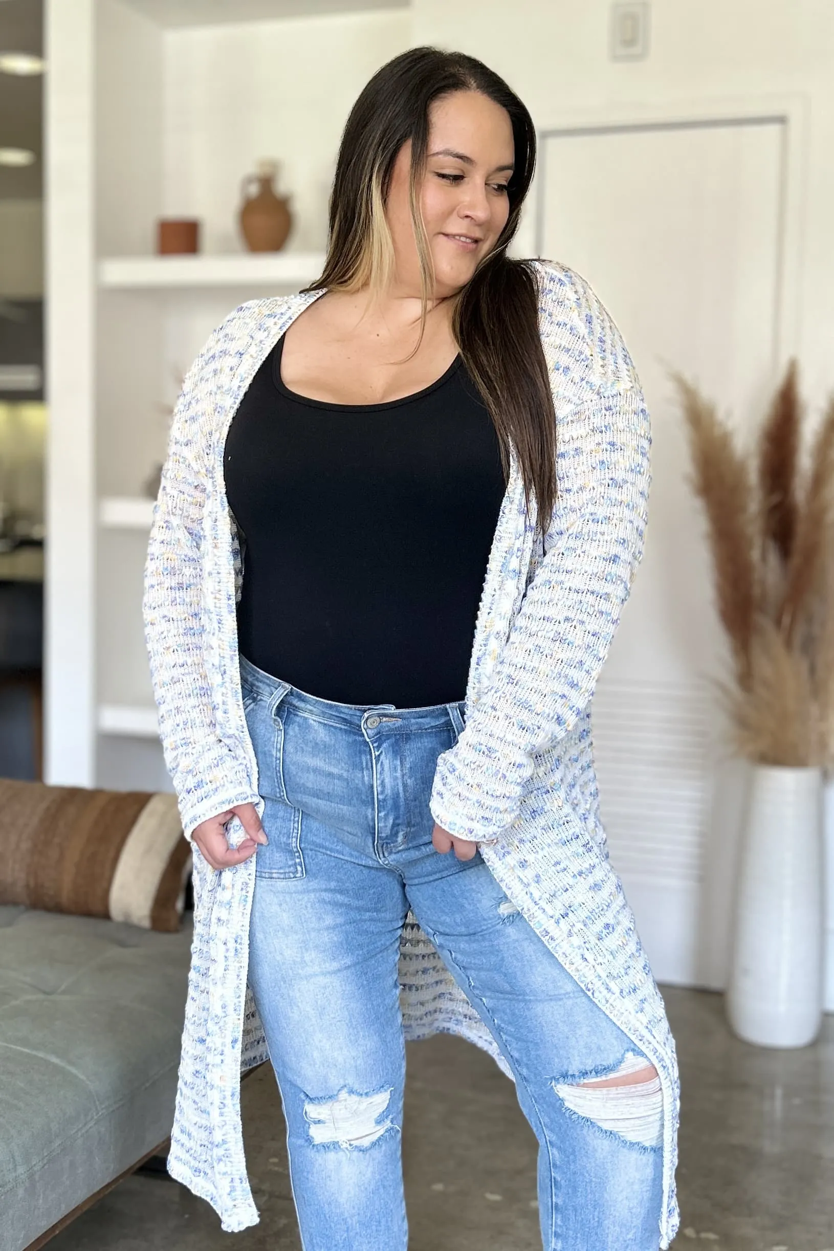 Open Front Longline Cardigan - 4 Colors