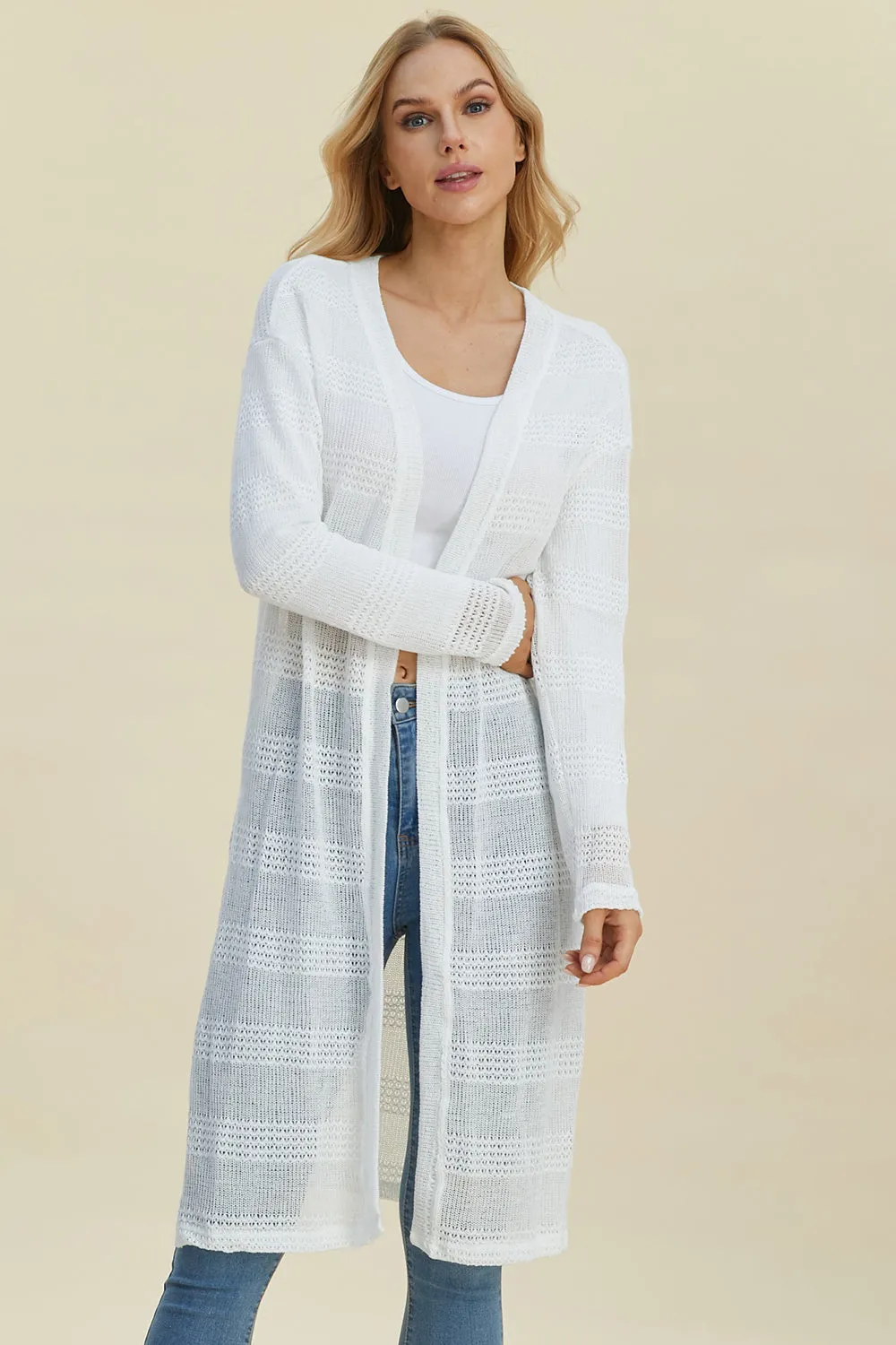 Open Front Longline Cardigan - 4 Colors