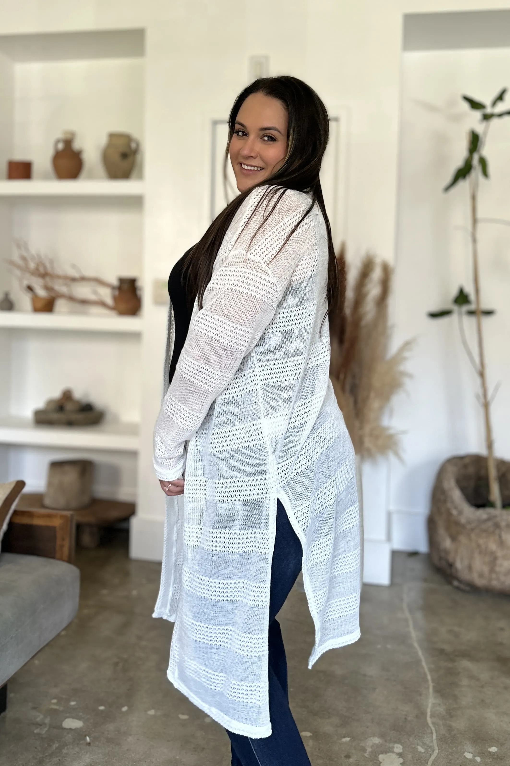Open Front Longline Cardigan - 4 Colors