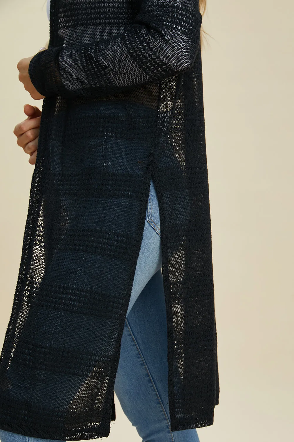 Open Front Longline Cardigan - 4 Colors
