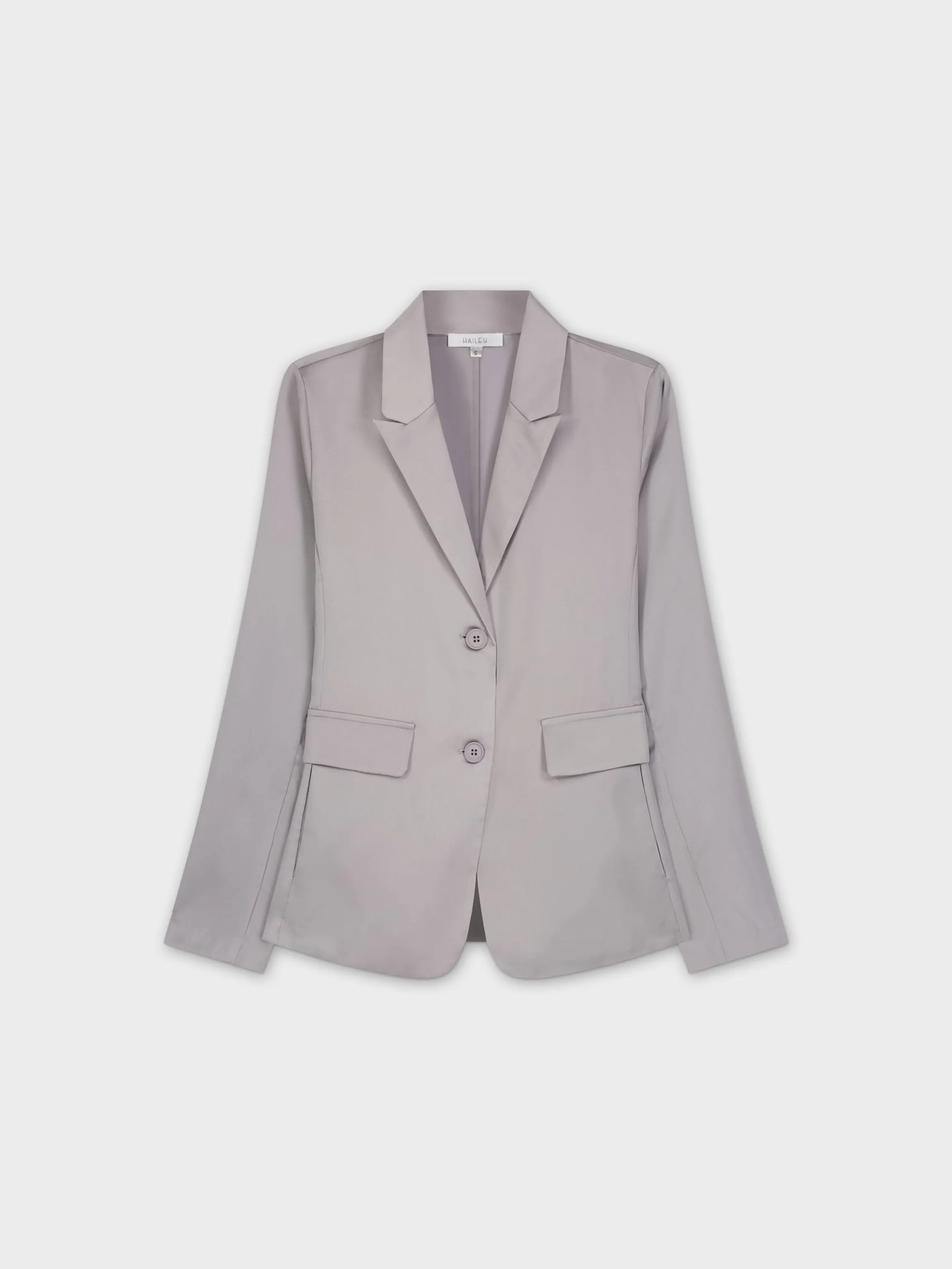 Satin Blazer-Grey