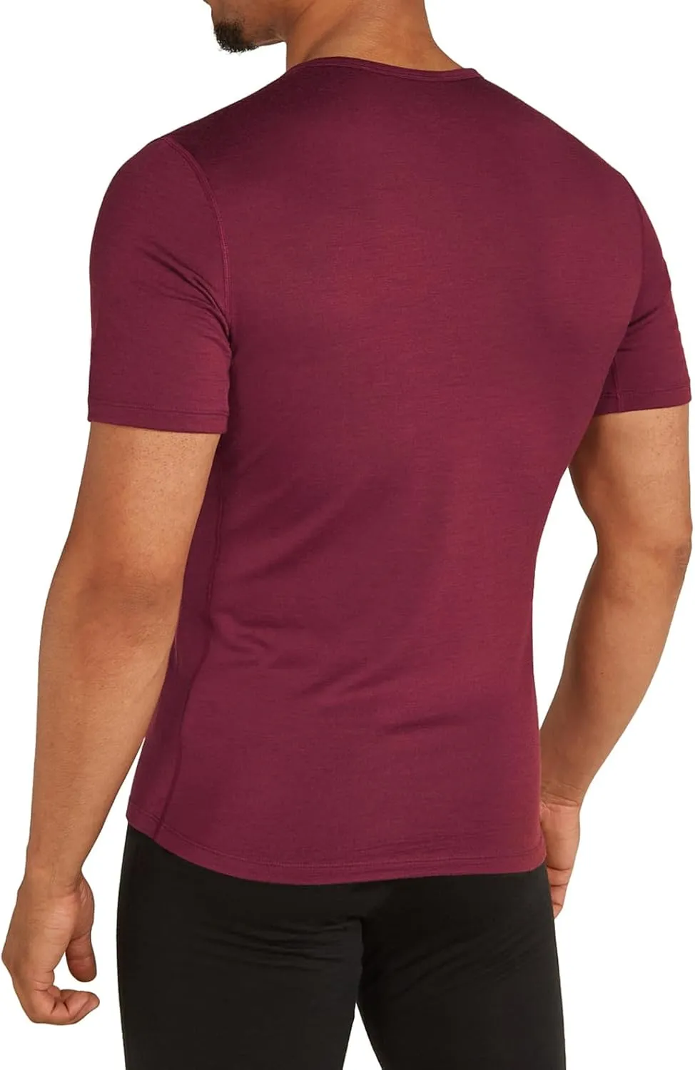 SIORO 100% Merino Wool T-Shirt for Men Short Sleeve Base Layers Odor Resistance Crew Neck Undershirt for Outdoor Hiking S-XXL