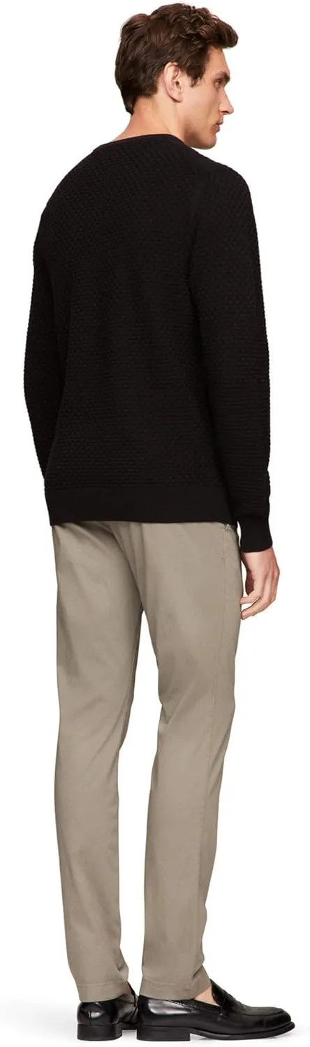 Tommy Hilfiger Men's Textured Waffle Knit Crewneck Sweater Lightweight Pullover, Available in Big & Tall