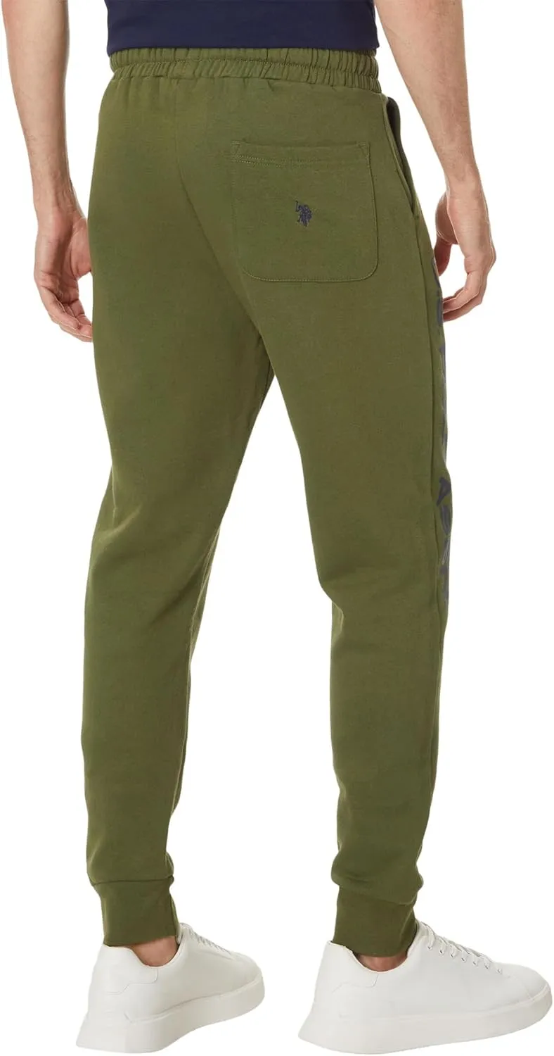 U.S. POLO ASSN. Men's Graphic Print Fleece Knit Jogger Pants