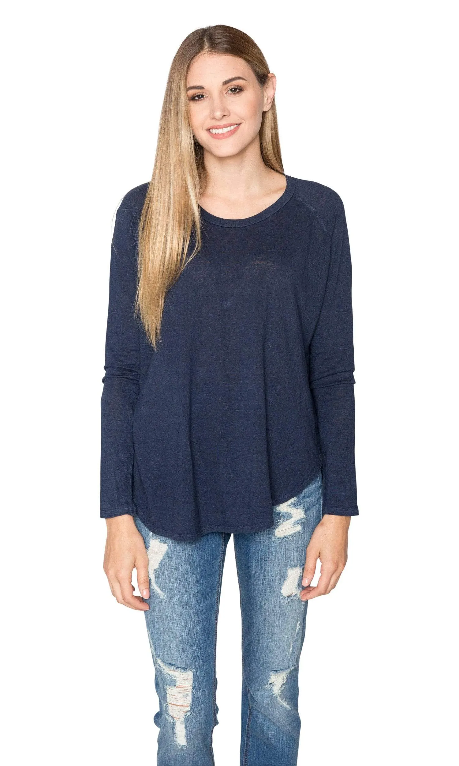 Velvet by Graham & Spencer Piree Linen Knit Raglan Sleeve Top