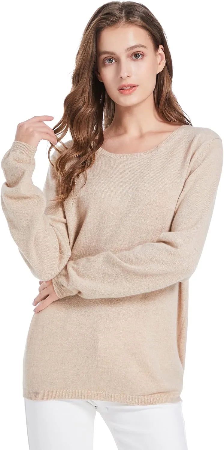 ZOEZOE Women Cashmere Sweater Womens Long Sleeve Round Neck Pullover 100% Pure Cashmere Knitted Sweaters